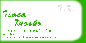 timea knosko business card